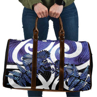 Piwakawaka New Zealand Matariki Travel Bag Maori New Year Silver Fern Purple Galaxy