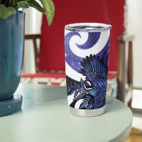 Piwakawaka New Zealand Matariki Tumbler Cup Maori New Year Silver Fern Purple Galaxy