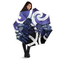 Piwakawaka New Zealand Matariki Umbrella Maori New Year Silver Fern Purple Galaxy