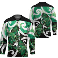 Piwakawaka New Zealand Matariki Hockey Jersey Maori New Year Silver Fern Green Galaxy
