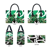 Piwakawaka New Zealand Matariki Leather Bag Maori New Year Silver Fern Green Galaxy LT14 - Polynesian Pride