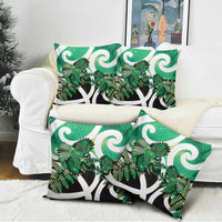 Piwakawaka New Zealand Matariki Pillow Cover Maori New Year Silver Fern Green Galaxy LT14 - Polynesian Pride