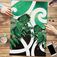 Piwakawaka New Zealand Matariki Puzzle Maori New Year Silver Fern Green Galaxy