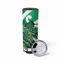 Piwakawaka New Zealand Matariki Skinny Tumbler Maori New Year Silver Fern Green Galaxy
