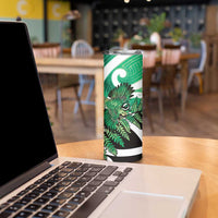 Piwakawaka New Zealand Matariki Skinny Tumbler Maori New Year Silver Fern Green Galaxy
