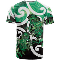 Piwakawaka New Zealand Matariki T Shirt Maori New Year Silver Fern Green Galaxy