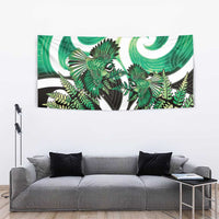 Piwakawaka New Zealand Matariki Tapestry Maori New Year Silver Fern Green Galaxy