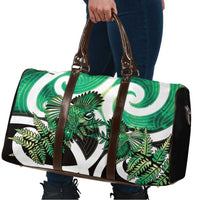 Piwakawaka New Zealand Matariki Travel Bag Maori New Year Silver Fern Green Galaxy