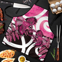 Piwakawaka New Zealand Matariki Apron Maori New Year Silver Fern Pink Galaxy