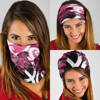 Piwakawaka New Zealand Matariki Neck Gaiter Maori New Year Silver Fern Pink Galaxy