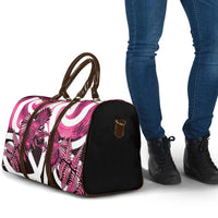 Piwakawaka New Zealand Matariki Travel Bag Maori New Year Silver Fern Pink Galaxy
