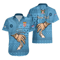 Personalised Father Day Fiji Hawaiian Shirt I Love You Dad Fijian Tapa Pattern LT14 - Polynesian Pride