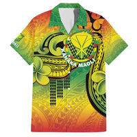 Hawaii Flag Day Hawaiian Shirt Kanaka Maoli With Kakau Polynesian Pattern LT14 Green - Polynesian Pride