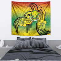 Hawaii Flag Day Tapestry Kanaka Maoli With Kakau Polynesian Pattern