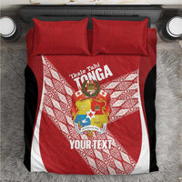 Tonga Rugby Custom Bedding Set Go ʻIkale Tahi Go Tongan Tapa Cloth