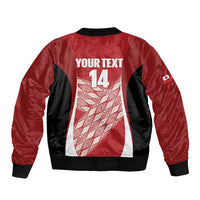 Tonga Rugby Custom Bomber Jacket Go ʻIkale Tahi Go Tongan Tapa Cloth