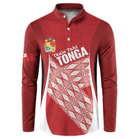 Tonga Rugby Custom Button Sweatshirt Go ʻIkale Tahi Go Tongan Tapa Cloth