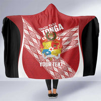 Tonga Rugby Custom Hooded Blanket Go ʻIkale Tahi Go Tongan Tapa Cloth