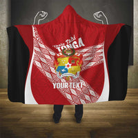 Tonga Rugby Custom Hooded Blanket Go ʻIkale Tahi Go Tongan Tapa Cloth