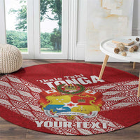 Tonga Rugby Custom Round Carpet Go ʻIkale Tahi Go Tongan Tapa Cloth