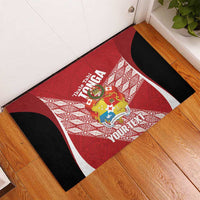 Tonga Rugby Custom Rubber Doormat Go ʻIkale Tahi Go Tongan Tapa Cloth