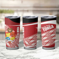 Tonga Rugby Custom Tumbler Cup Go ʻIkale Tahi Go Tongan Tapa Cloth