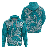 Polynesian Pride Hawaii Hoodiean Tribal Honu Turquoise Version LT14 - Polynesian Pride