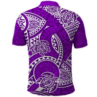 Polynesian Pride Hawaii Polo Shirt Hawaiian Tribal Honu Purple Version LT14 - Polynesian Pride