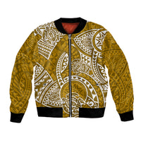 Polynesian Pride Hawaii Bomber Jacket Hawaiian Tribal Honu Gold Version LT14 Unisex Gold - Polynesian Pride