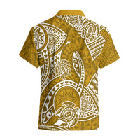 Polynesian Pride Hawaii Hawaiian Shirt Hawaiian Tribal Honu Gold Version LT14 - Polynesian Pride