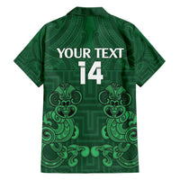 Custom Aotearoa Rugby Family Matching Tank Maxi Dress and Hawaiian Shirt New Zealand Maori Kete Poutama Pattern