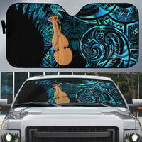 Kotiate New Zealand Auto Sun Shade Maori Weapon Paua Shell Haka Fern LT14 Turquoise - Polynesian Pride