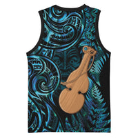 Kotiate New Zealand Basketball Jersey Maori Weapon Paua Shell Haka Fern LT14 - Polynesian Pride