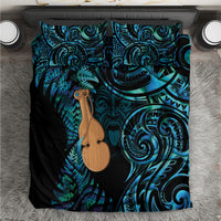 Kotiate New Zealand Bedding Set Maori Weapon Paua Shell Haka Fern LT14 Turquoise - Polynesian Pride