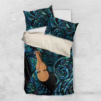 Kotiate New Zealand Bedding Set Maori Weapon Paua Shell Haka Fern LT14 US Twin 172cm x 218cm Turquoise - Polynesian Pride