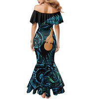 Kotiate New Zealand Family Matching Mermaid Dress and Hawaiian Shirt Maori Weapon Paua Shell Haka Fern LT14 - Polynesian Pride