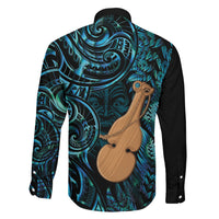 Kotiate New Zealand Family Matching Off Shoulder Maxi Dress and Hawaiian Shirt Maori Weapon Paua Shell Haka Fern LT14 Son's Shirt Turquoise - Polynesian Pride