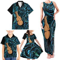 Kotiate New Zealand Family Matching Tank Maxi Dress and Hawaiian Shirt Maori Weapon Paua Shell Haka Fern LT14 - Polynesian Pride