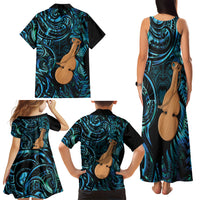 Kotiate New Zealand Family Matching Tank Maxi Dress and Hawaiian Shirt Maori Weapon Paua Shell Haka Fern LT14 - Polynesian Pride
