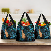 Kotiate New Zealand Grocery Bag Maori Weapon Paua Shell Haka Fern LT14 3-pack One Size Turquoise - Polynesian Pride