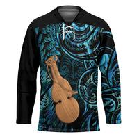Kotiate New Zealand Hockey Jersey Maori Weapon Paua Shell Haka Fern LT14 Unisex Turquoise - Polynesian Pride