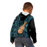 Kotiate New Zealand Kid Hoodie Maori Weapon Paua Shell Haka Fern LT14 - Polynesian Pride