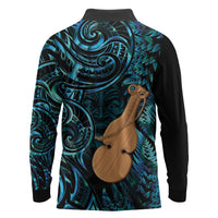 Kotiate New Zealand Long Sleeve Polo Shirt Maori Weapon Paua Shell Haka Fern LT14 - Polynesian Pride