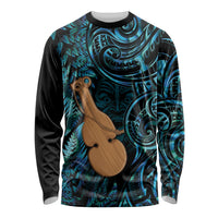 Kotiate New Zealand Long Sleeve Shirt Maori Weapon Paua Shell Haka Fern LT14 Unisex Turquoise - Polynesian Pride