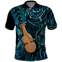 Kotiate New Zealand Polo Shirt Maori Weapon Paua Shell Haka Fern LT14 Turquoise - Polynesian Pride