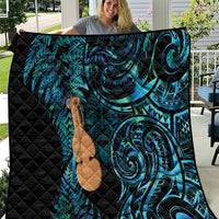 Kotiate New Zealand Quilt Maori Weapon Paua Shell Haka Fern LT14 Turquoise - Polynesian Pride