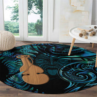Kotiate New Zealand Round Carpet Maori Weapon Paua Shell Haka Fern LT14 - Polynesian Pride