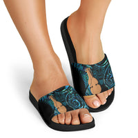 Kotiate New Zealand Slide Sandals Maori Weapon Paua Shell Haka Fern LT14 - Polynesian Pride