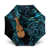 Kotiate New Zealand Umbrella Maori Weapon Paua Shell Haka Fern LT14 One Size Folded 11.42 inch Opened Diameter 37.4 inch Turquoise - Polynesian Pride