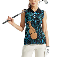 Kotiate New Zealand Women Sleeveless Polo Shirt Maori Weapon Paua Shell Haka Fern LT14 - Polynesian Pride